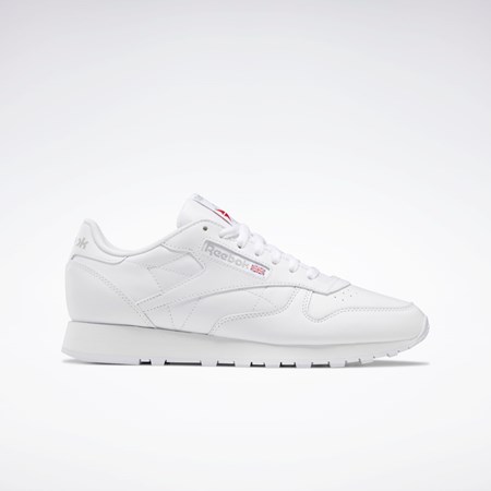 Reebok Classic Leather Shoes Blancas Blancas Gris | 37TUMIDEB