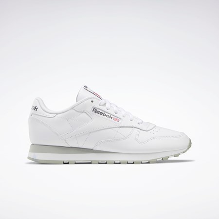 Reebok Classic Leather Shoes Blancas Gris Gris | 16NYBZFCW