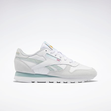 Reebok Classic Leather Shoes Blancas Gris Gris | 36INMJKZU