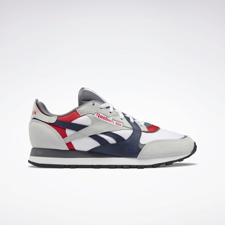 Reebok Classic Leather Shoes Blancas Gris Gris | 91XJDNERI