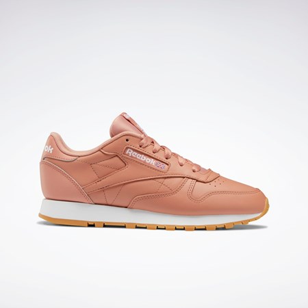 Reebok Classic Leather Shoes Coral Coral Blancas | 21RBHFYWJ