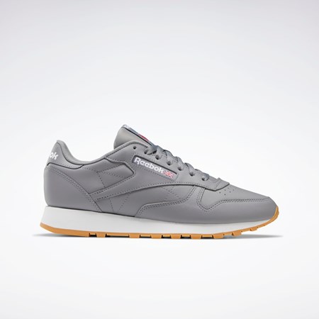 Reebok Classic Leather Shoes Gris Blancas | 52ARJPNLE
