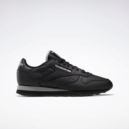 Reebok Classic Leather Shoes Negras Gris Negras | 18GQELHAY