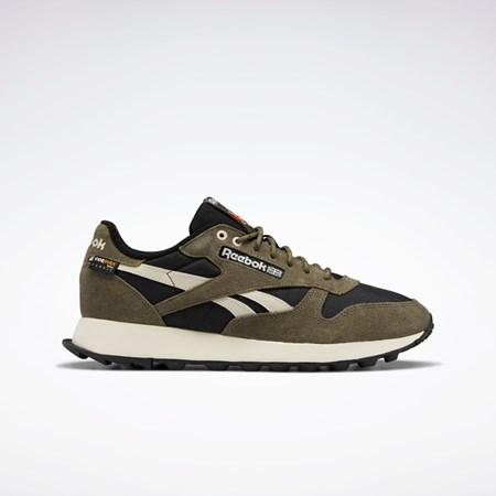 Reebok Classic Leather Shoes Negras Verde | 39ALUDQSO