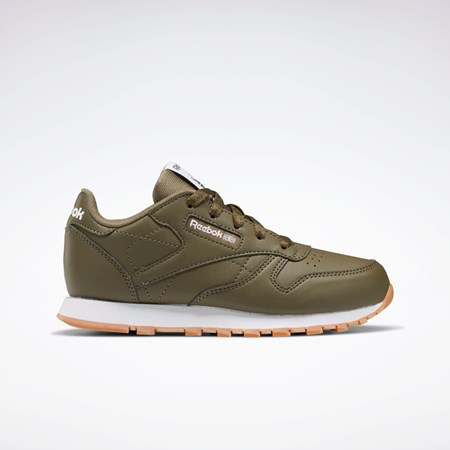 Reebok Classic Leather Shoes - Preschool Verde Verde Verde | 95NRBSPHW