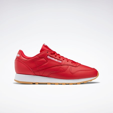 Reebok Classic Leather Shoes Rojas Blancas | 38AXVTZIC