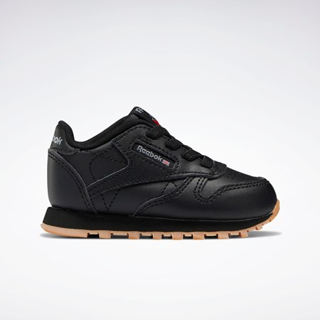 Reebok Classic Leather Shoes - Toddler Negras Negras | 91RPCNWBZ