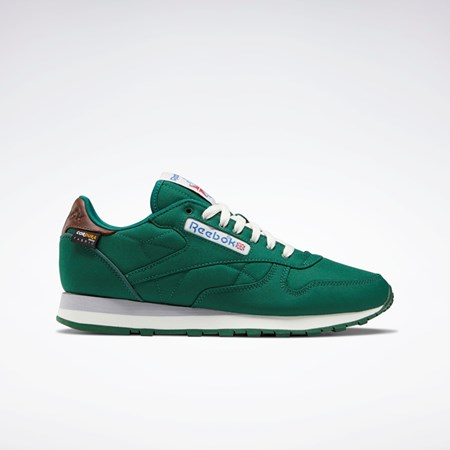 Reebok Classic Leather Shoes Verde Oscuro Marrones | 51KDHVTIL