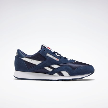 Reebok Classic Nylon Shoes Azul Marino Azul Marino Plateadas | 17LIEMXWK