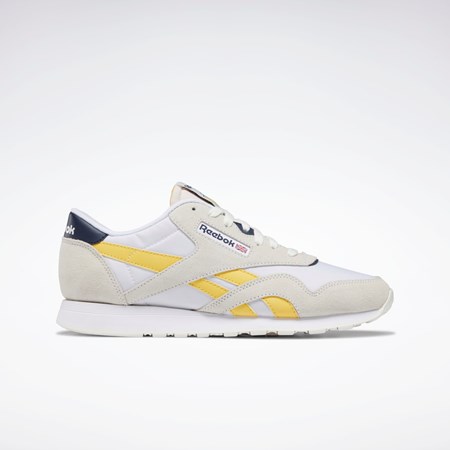 Reebok Classic Nylon Shoes Blancas Azul Marino | 63UFSAGOT