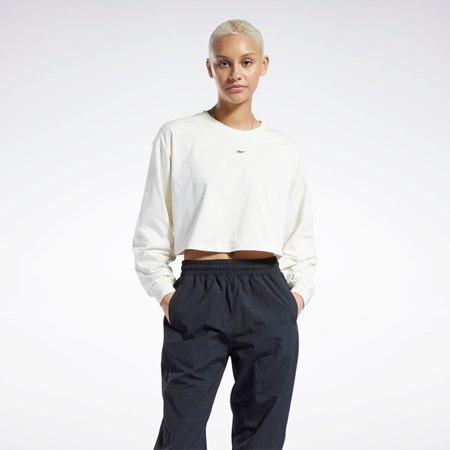 Reebok Classics Algodon Long Sleeve T-Shirt Blancas | 89TIMZDRJ