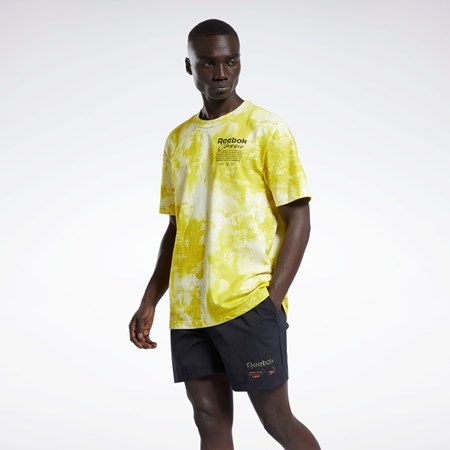 Reebok Classics Allover Print Estampadas T-Shirt Amarillo | 96CKVLDZN