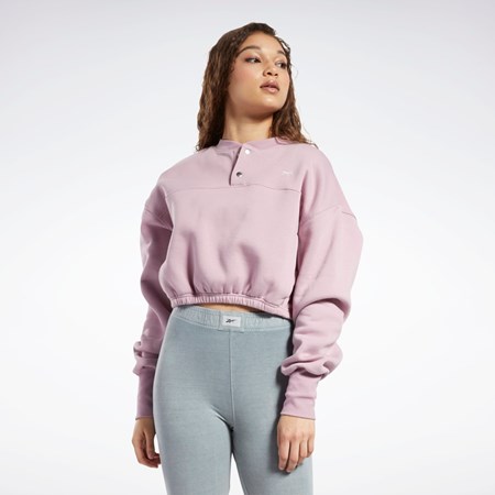 Reebok Classics Fleece Sweatshirt Infused Lilac | 20QJVZDON