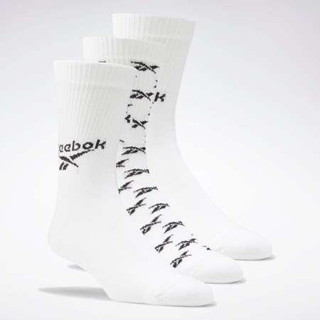 Reebok Classics Fold-Over Crew Socks 3 Pairs Blancas | 38HSPKCTF
