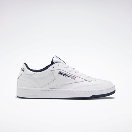 Reebok Club C 85 Shoes Blancas Azul Marino | 75NKRYTPA