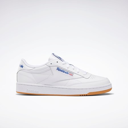 Reebok Club C 85 Shoes Blancas Azul Real | 29ZAYRWEV