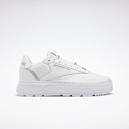 Reebok Club C Double GEO Shoes Blancas Blancas | 48NGFHSRP