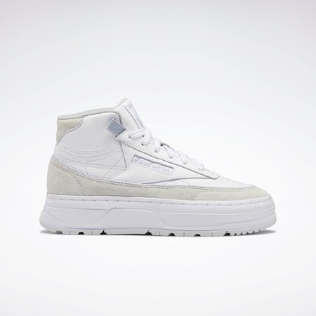 Reebok Club C Geo Mid Shoes Blancas Gris Gris | 76FLSDAQM
