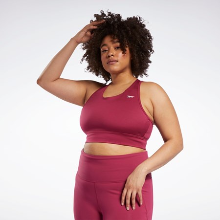 Reebok Correr Essentials Sports Bra (Plus Size) Punch Berry | 96ZHAFXCW