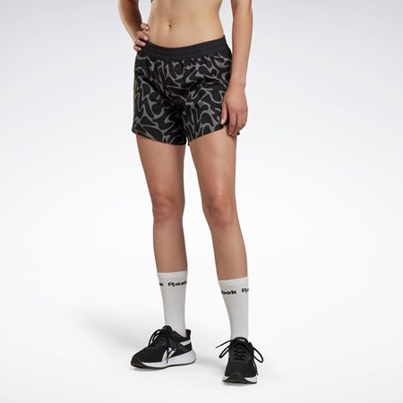 Reebok Correr Printed Shorts Negras | 82ADLVCFK