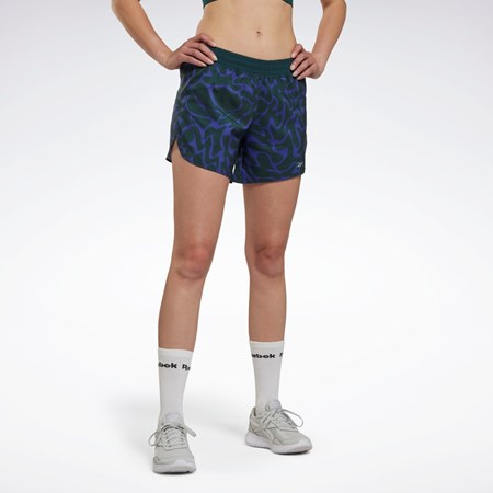 Reebok Correr Printed Shorts Verde | 21IJHZMBD
