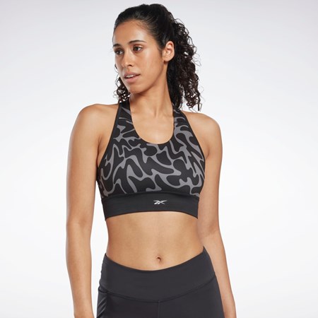 Reebok Correr Printed Sports Bra Negras | 54KDTOYUL