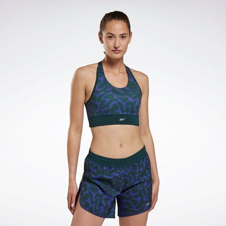 Reebok Correr Printed Sports Bra Verde | 45VQFYTPH