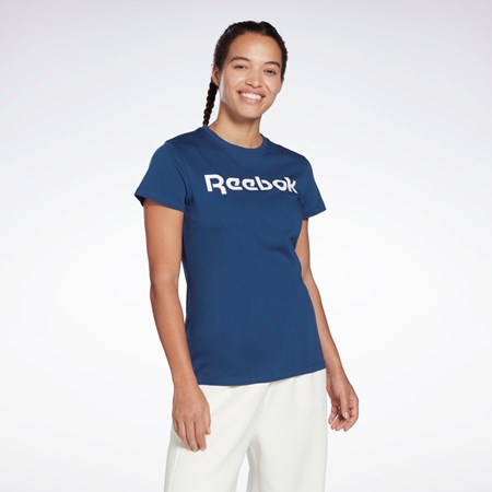 Reebok Entrenamiento Essentials Estampadas Tee Azules | 07BPIQJLR