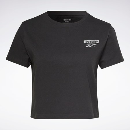 Reebok Entrenamiento Essentials Estampadas T-Shirt Negras | 95SKZWXLJ