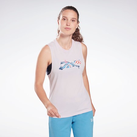 Reebok Entrenamiento Essentials Muscle Tank Top Quartz Glow | 08MJUEPAQ