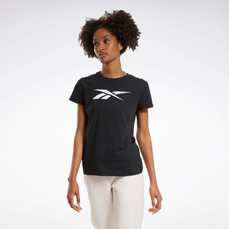 Reebok Entrenamiento Essentials Vector Estampadas Tee Negras | 41FXVOSRQ