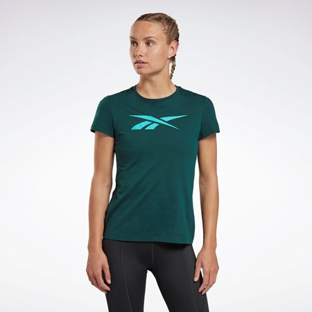 Reebok Entrenamiento Essentials Vector Estampadas Tee Verde | 41MVEPSBU