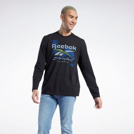 Reebok Estampadas Series Pre-Season Long Sleeve T-Shirt Negras | 31GCVBQOH