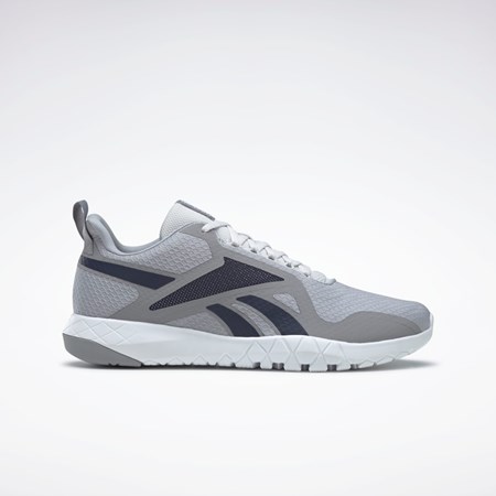 Reebok Flexagon Force 3 Anchos 4E Entrenamiento Shoes Gris Azul Marino Gris | 65EDGBHWA