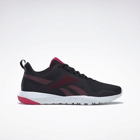 Reebok Flexagon Force 3 Anchos D Entrenamiento Shoes Negras Burdeos Rosas | 26PXYZBJE