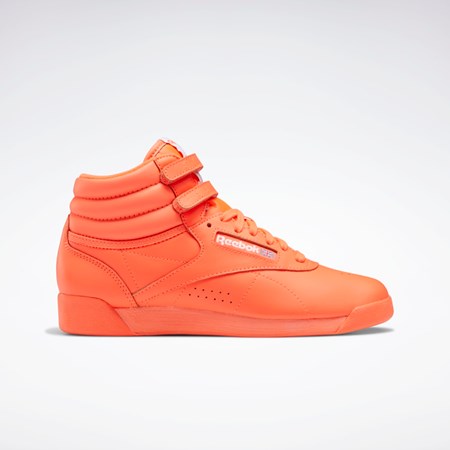 Reebok Freestyle Hi Shoes Naranjas Naranjas Blancas | 07ESCPVUQ