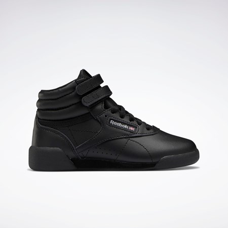 Reebok Freestyle Hi Shoes - Preschool Negras Negras Gris | 41PASQKOR
