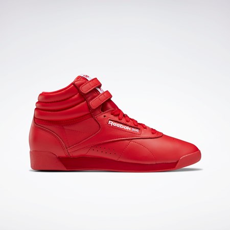 Reebok Freestyle Hi Shoes Rojas Rojas Blancas | 43TUQLJGZ
