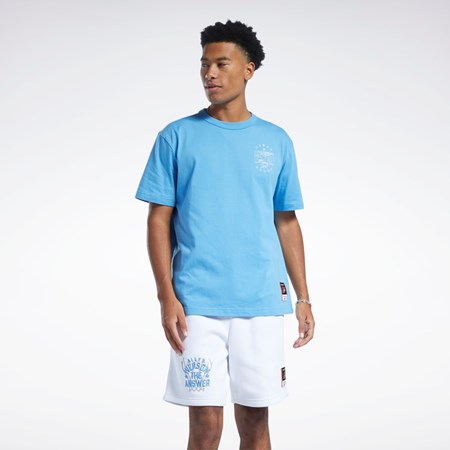 Reebok Iverson Basketball I3 Blueprint Corta Sleeve T-Shirt Azules | 92TSUNPFW