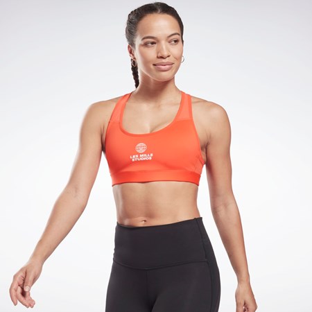 Reebok Les Mills® Lux Racer Medium-Support Sports Bra Rojas | 81VTCBQXR