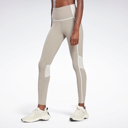 Reebok Lux High-Waisted Colorblock Tights Gris | 41FBYDPTS