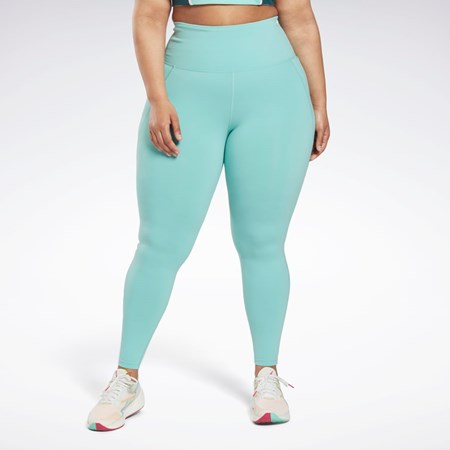 Reebok Lux High-Waisted Tights (Plus Size) Semi Classic Teal | 06DAMXKIC