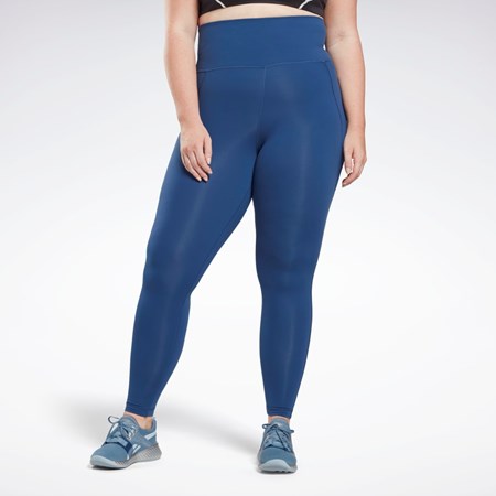 Reebok Lux High-Waisted Tights (Plus Size) Azules | 37OZLMEYA