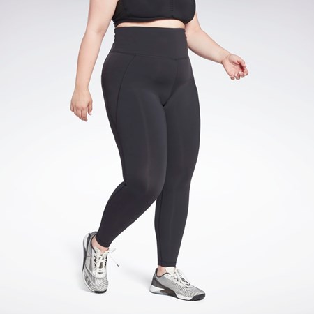 Reebok Lux High-Waisted Tights (Plus Size) Negras | 83XYBNFQC