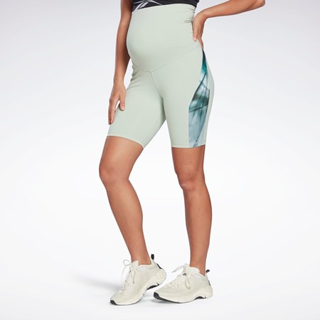 Reebok Lux Maternity Bike Shorts Verde Menta | 10FLNERBY