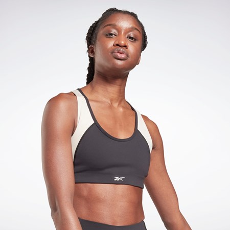 Reebok Lux Racer Acolchado Colorblock Sports Bra Negras | 76QLJPASC