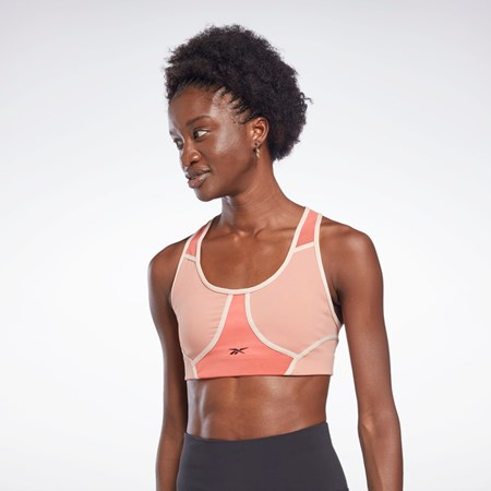 Reebok Lux Racer Acolchado Colorblocked Bra Coral | 12MCUXIFB