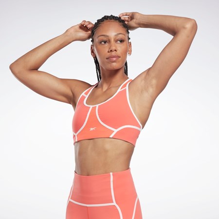 Reebok Lux Racer Acolchado Colorblocked Bra Naranjas | 21JEYWDAI