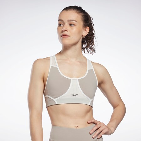 Reebok Lux Racer Acolchado Colorblocked Bra Gris | 24TEOBKUL