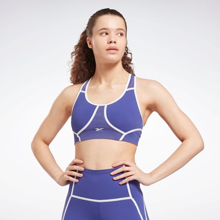 Reebok Lux Racer Acolchado Colorblocked Bra Moradas | 28WKUQHOG